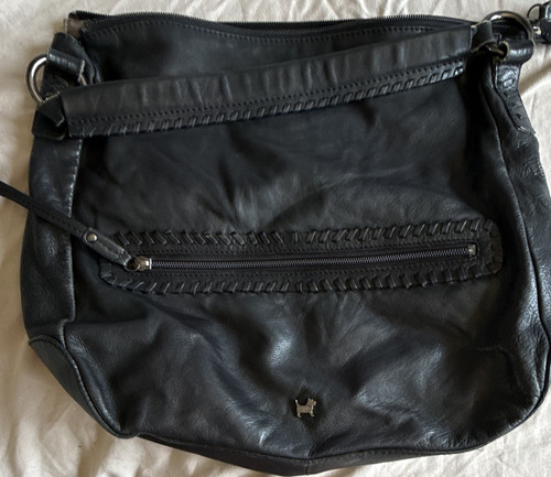 Radley black leather shoulder - black,