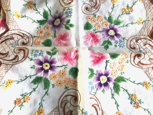 Vintage hand embroidered