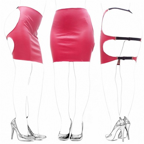 Wetlook red pvc style - wetlook, faux