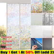 Rainbow One Way Mirror Frosted Cover Window Glass Film Sticker Privacy Decor.UK