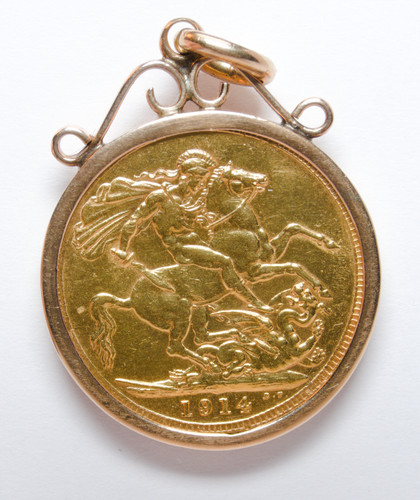 1914 gold half - 1914, 9ct