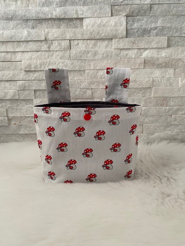 Handlebar bag mushrooms white - bag,