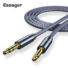 Essager 3.5mm Stereo Jack Audio Aux Braided Cable Male to Male. 0.5m - 5m
