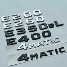 Letters E200 E260 E300 E400 E220d E350e E300de E300eL E300de 4Matic Car Emblem