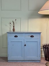 A Small Vintage Blue Painted