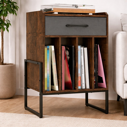 Record player stand storage - record,