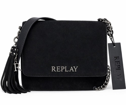 Replay fw3001 009 black suede - replay,