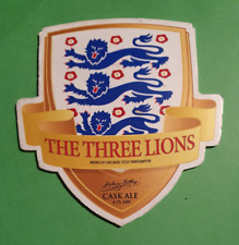 TETLEY'S brewery THE THREE LIONS real ale beer pump clip badge England football
