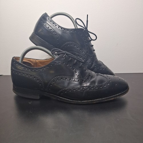Church black leather oxford - black,