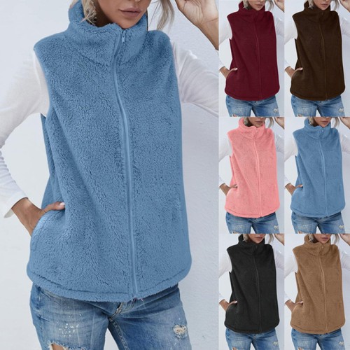 Women fleece fur body warmer - fur,