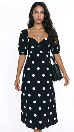 Reiss black white polka dot - white,