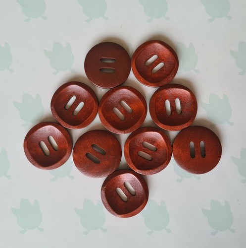 Large round wooden - large, buttons
