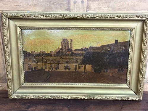 Antique oil painting - on, board