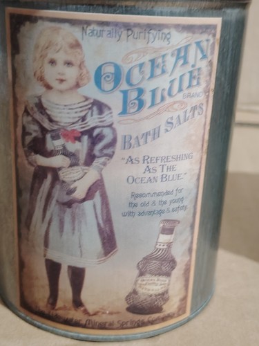 Vintage primitive ocean - "ocean, blue"