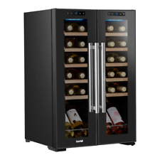 Wine Cooler Drinks Fridge Baridi DH97 24 Bottle Dual Zone Touch Screen Black B