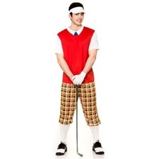 Adult Funny Pub Golfer Sport Pub Golf Stag Party Mens Fancy Dress Costume 41-44"