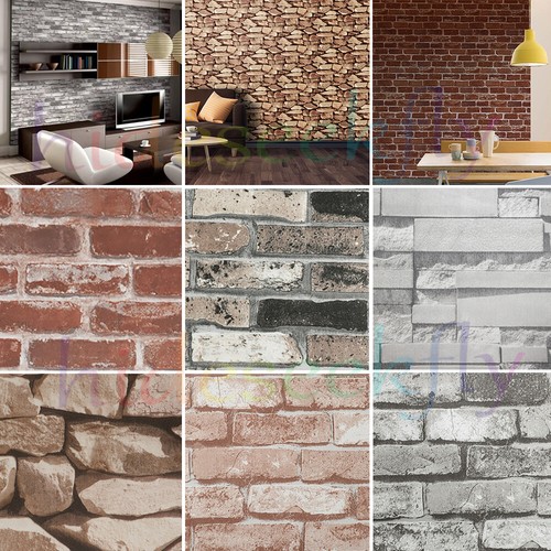 Brick effect wallpaper roll - 3d,