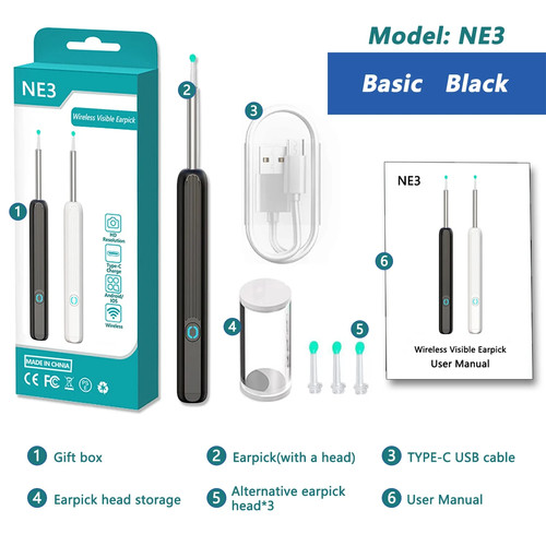 Ear wax remover camera - remover, |
