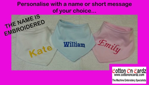 Personalised baby dribble - personalised,