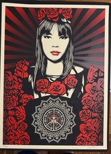 Shepard Fairey "Rose Girl"