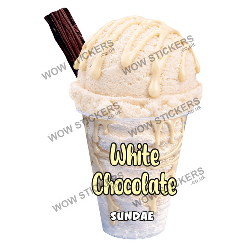 Ice cream van sticker white - cream,