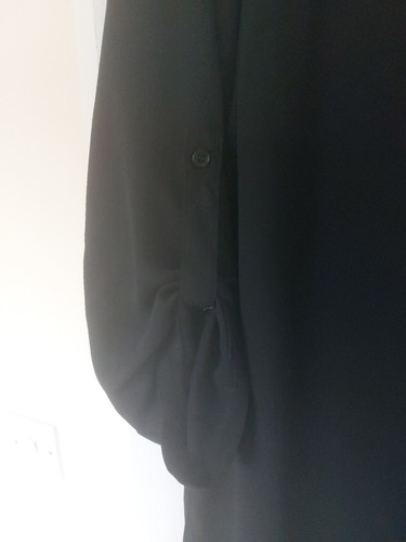 Black long blouse mid - long,