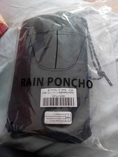 Large Black Rain Poncho