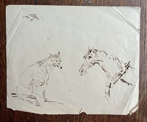 Antique pen ink sketches - &,