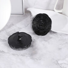 2 Pcs Massaging Plastic Scalp Scrubber Hair Brush Round Aldult