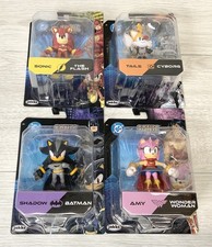 Set of Sonic the Hedgehog x DC Comics 6cm Figures Sonic, Shadow, Tails and Amy
