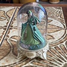 Gone With The Wind Scarletts Deception Glass Dome Bell Jar Figurine 1993 Vintage