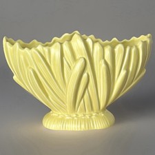 Vintage Sylvac Hyacinth Mantle Vase Planter Model 2456, Yellow Mid-century 1930s