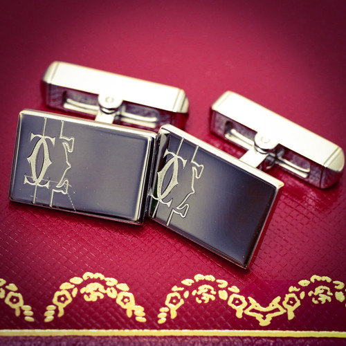 Cartier cufflinks sterling - cartier,