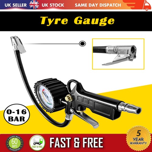 Tyre inflator pressure - pressure, gauge