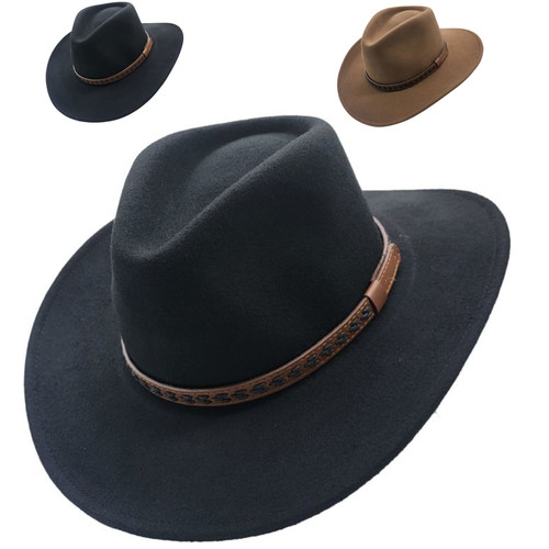 100 wool felt cowboy hat - cowboy,