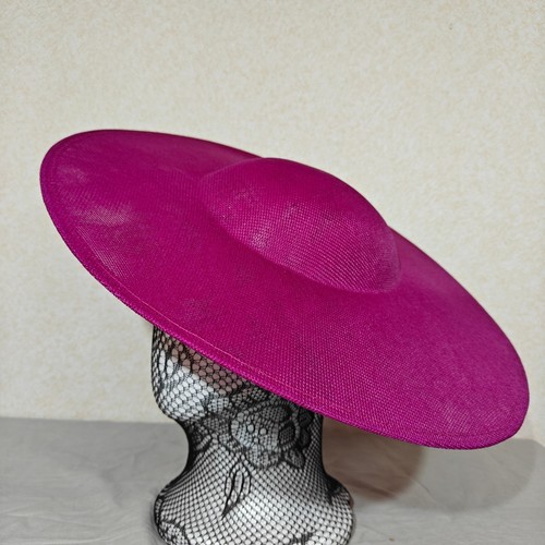 Dark pink large fascinator - dark,