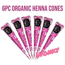 6pc 40g XL WONKY HENNA CONES -