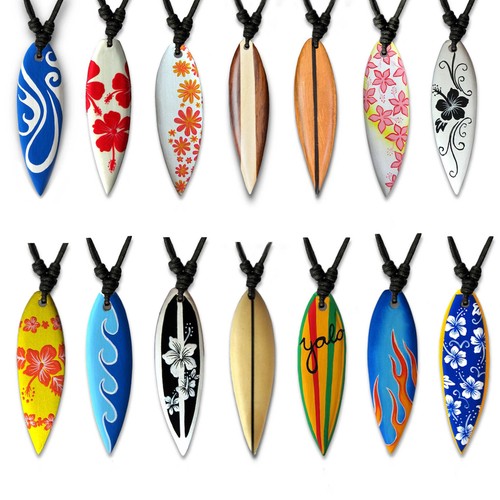 Surfer necklace surfboard - necklace,
