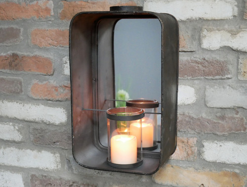 Industrial mirror candle - &,