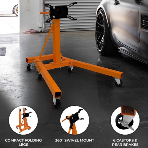 Folding engine gearbox support - engine,