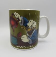 DISNEY DONALD DUCK CRANKY TO THE LAST DROP OVERSIZED JUMBO COFFEE MUG EUC