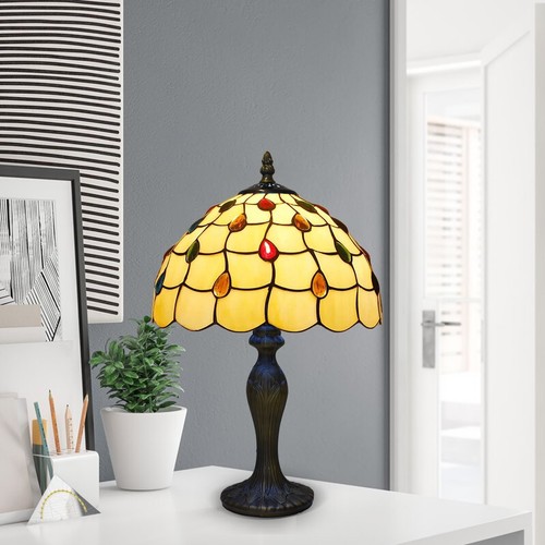 Antique tiffany table lamp - table,