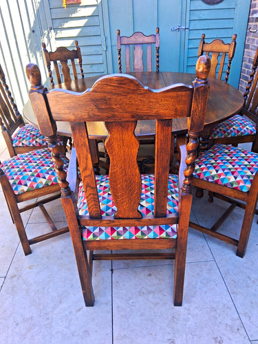 Solid oak dining set gateleg - set,