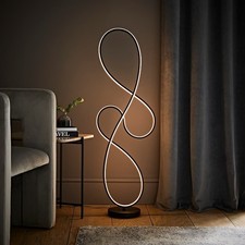 LED Floor Lamp Black Living