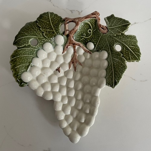 Vintage majolica glazed grape - vintage,