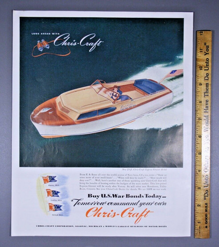 Print 1945 chris craft - ad,