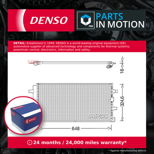 Air con condenser dcn02044 - condenser,