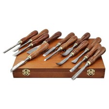 Faithfull Wood Carving Chisels Set in Case, 12 Piece
