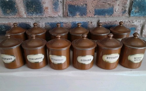 Vintage set kitchen tin - set,