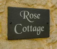 Rustic Natural Slate House Door Plaque Sign Name Number Personalised Cottage